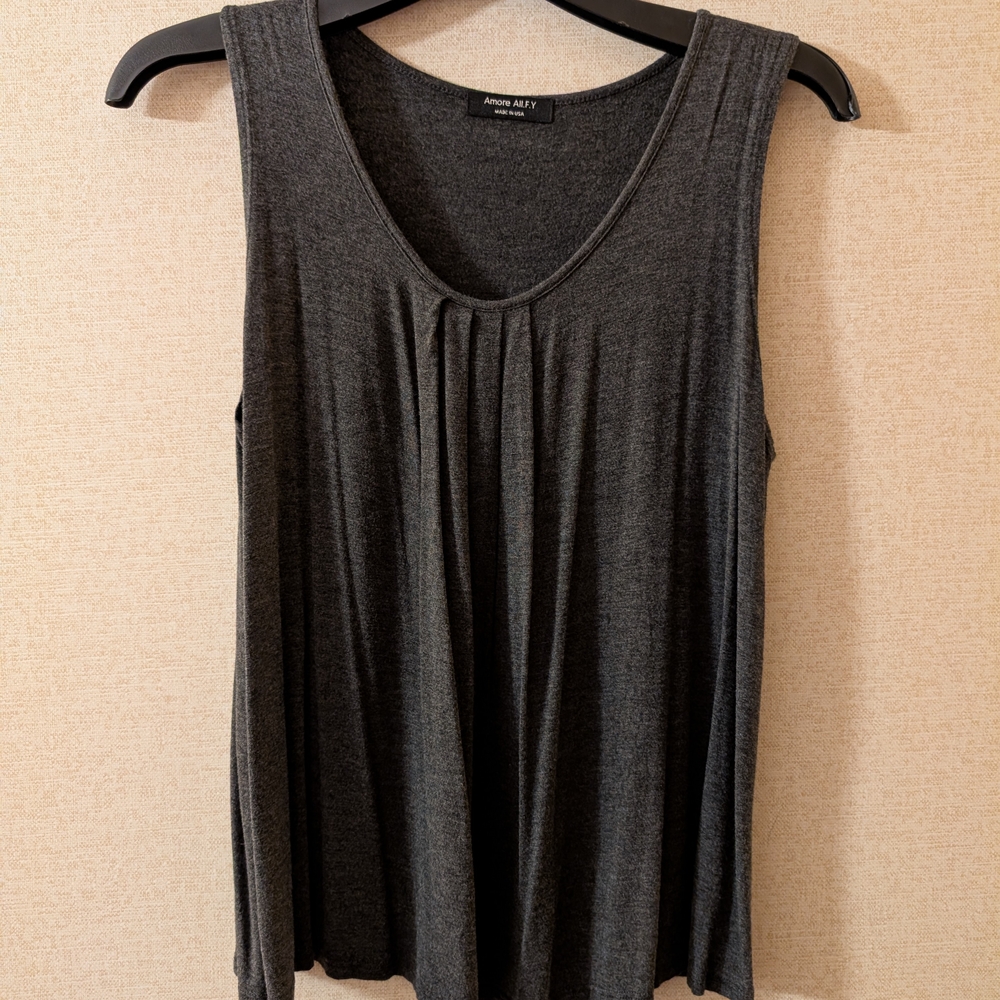 Charcoal Sleeveless Tank Top
